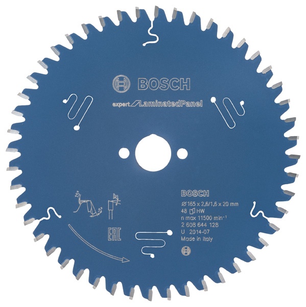 Bosch Panza fierastrau circular Expert for Laminated Panel 2.6x20x165mm, 48T