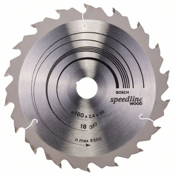 Bosch Panza fierastrau circular Speedline Wood, 160X20x2.2mm, 18T