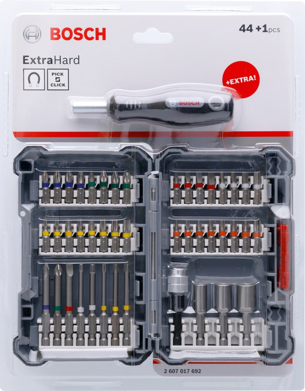 Bosch Set 45 piese Extra Hard mixt cu chei tubulare - 1 | YEO