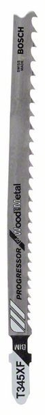 Bosch Set 5 panze fierastrau vertical T 345 XF Progressor for Wood and Metal, 132mm