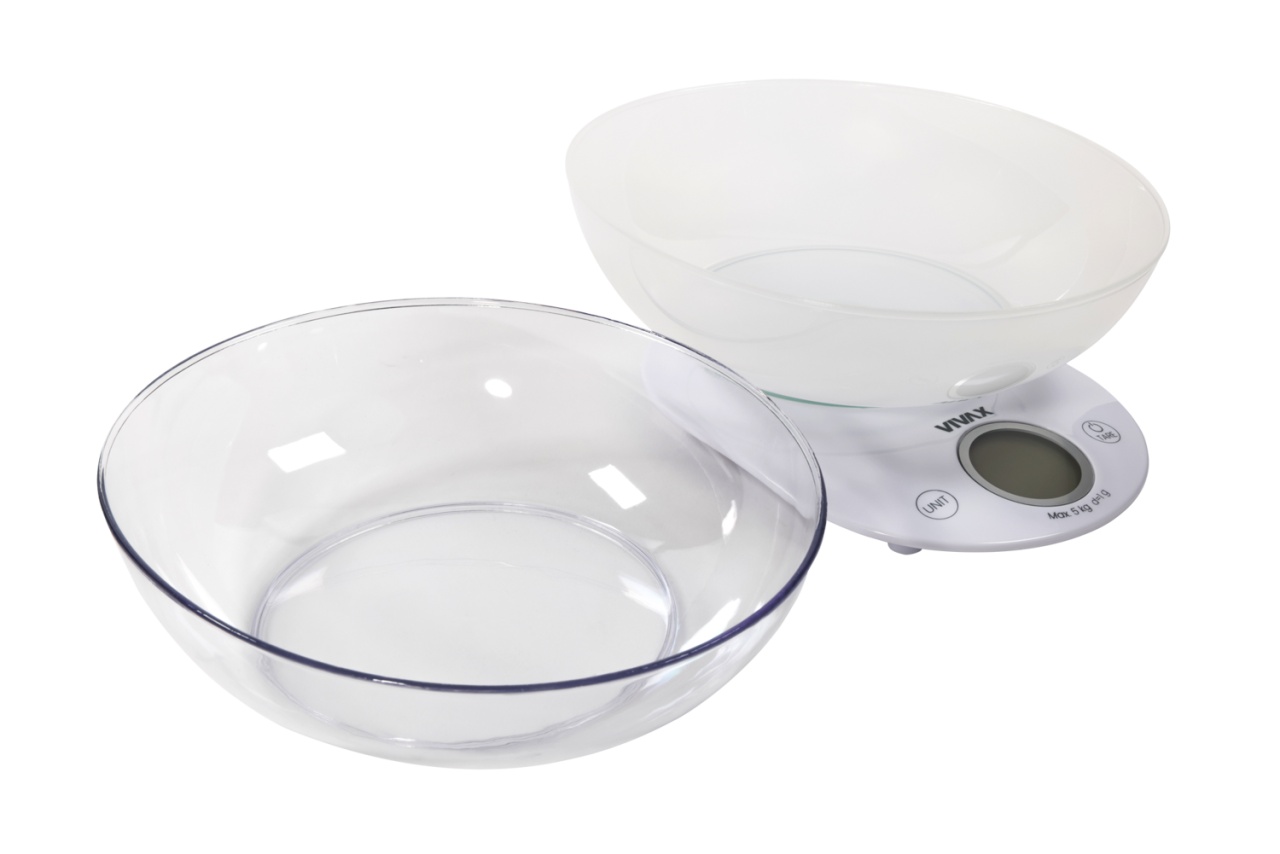 Cantar de bucatarie Vivax KS-505BW, Ecran digital, 5 Kg, Bol Sticla, Alb - 2 | YEO