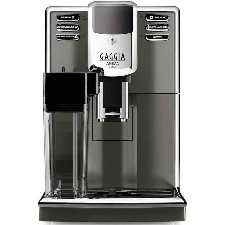 Espressor automat Gaggia Anima Class, 1850W, 15 bar, carafa pentru lapte integrata o.5 l, rasnita ceramica, optiaroma 5 trepte, temperatura 3 trepte, Argintiu - 1 | YEO