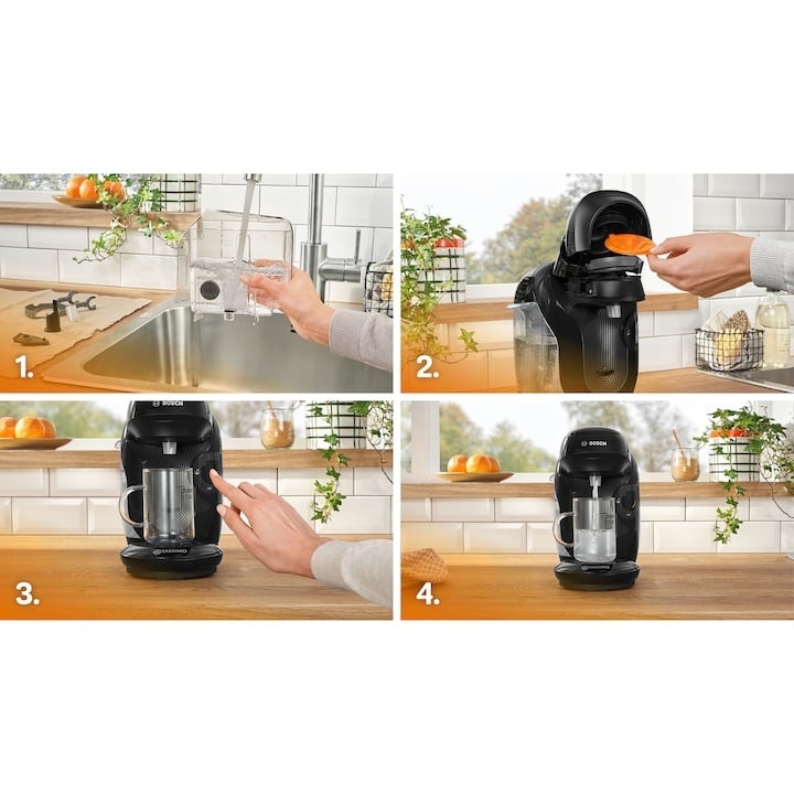 Espressor Bosch Tassimo Style TAS112E, 1400W, 3.3 bar, 0.7l, Autocuratare si decalcifiere, capsule, Negru - 3 | YEO