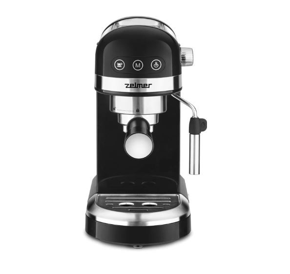 Espressor Zelmer ZCM7295, 1350 W, 20 bar, touch control, rezervor apa 1.4l, inox/negru