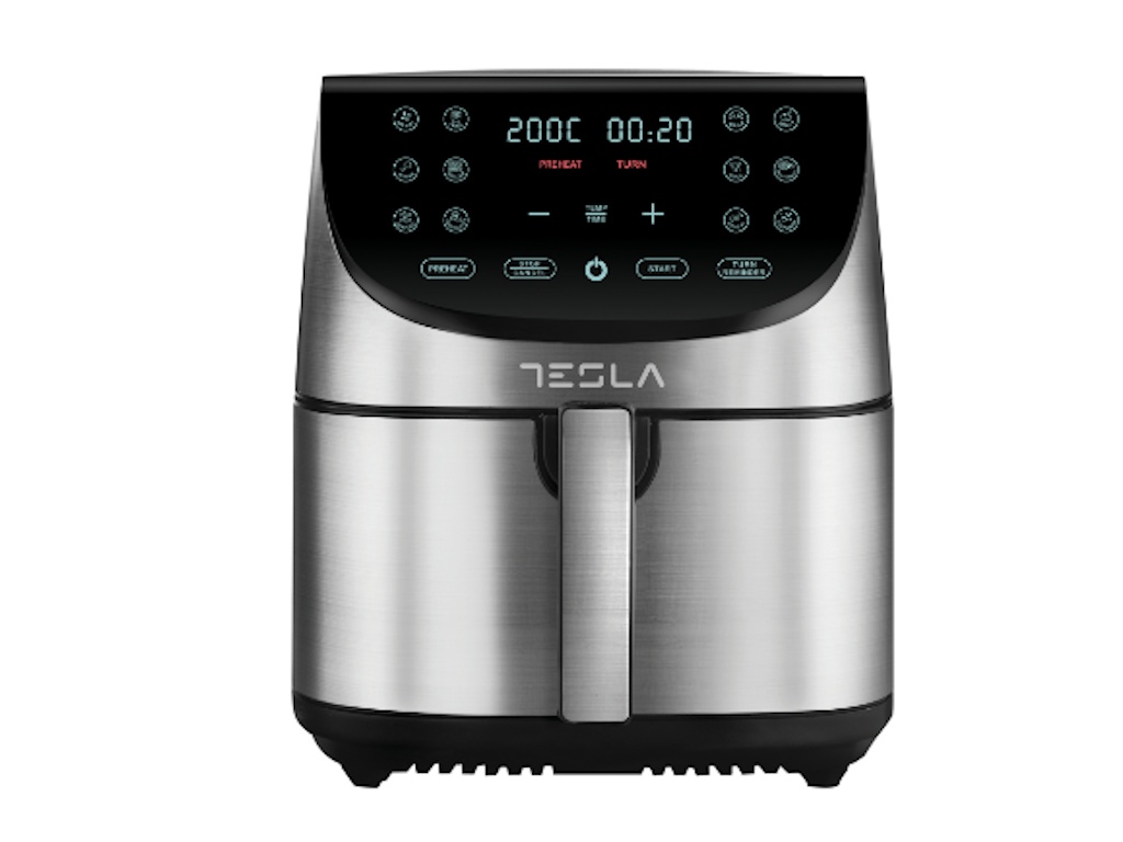 Friteuza cu aer cald Tesla AF701BX, 7L, 0-60 minTouch screen, 1700W, Negru-Inox
