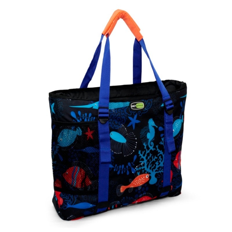 Geanta frigorifica Giostyle Boxy+ , 28 litri, Multicolora, barete Albastru
