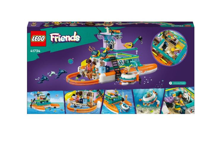 LEGO® Friends - Barca de salvare pe mare 41734, 717 piese