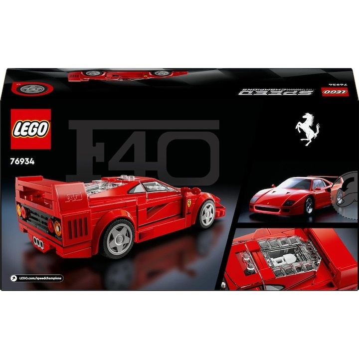 LEGO® Speed Champions - Supermasina Ferrari F40 76934, 318 piese