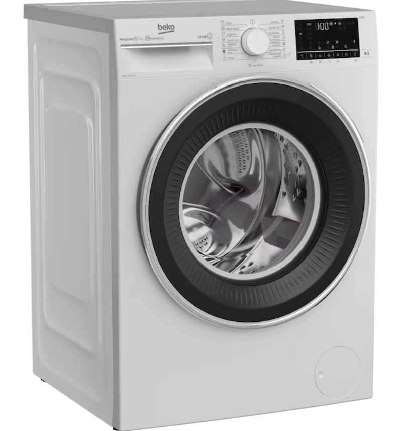 Masina de spalat rufe Beko B3WFU7922WB, 9 kg, 1200 RPM, Clasa C, Motor ProSmart Inverter, Recycled Tub, Hygiene+, SteamCure, HomeWhiz, AddXtra, Alb - 2 | YEO