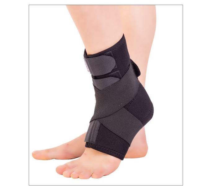 Orteza de glezna mobila cu suport elastic Triamed Malleofix Plus, SRT312, Negru