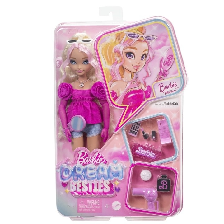 Papusa Barbie Dream Besties - Malibu, cu accesorii