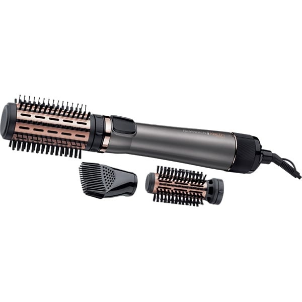 Perie rotativa Remington Keratin Protect AS8810, 1000W, cheratina, ulei de migdale, 3 accesorii, Gri/Aramiu