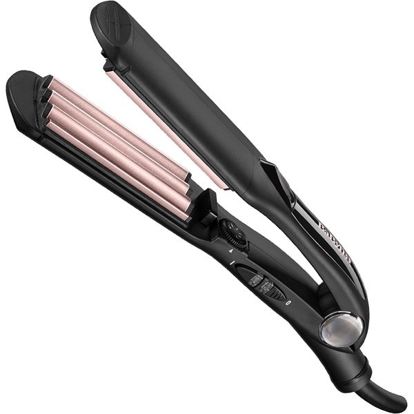 Placa pentru creponat parul BaByliss 2165CE, 210 °C, Turmalina-Ceramica, Negru