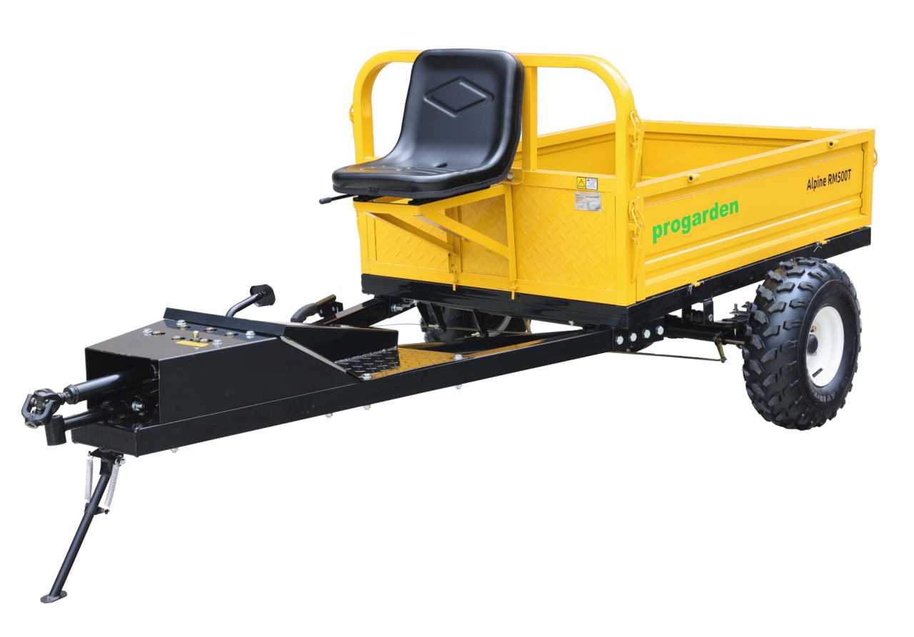 ProGARDEN Alpine RM500T Remorca cu tractiune 500kg, 1 osie, prindere bolt pentru motocultor, roti 19x7-8 - 1 | YEO