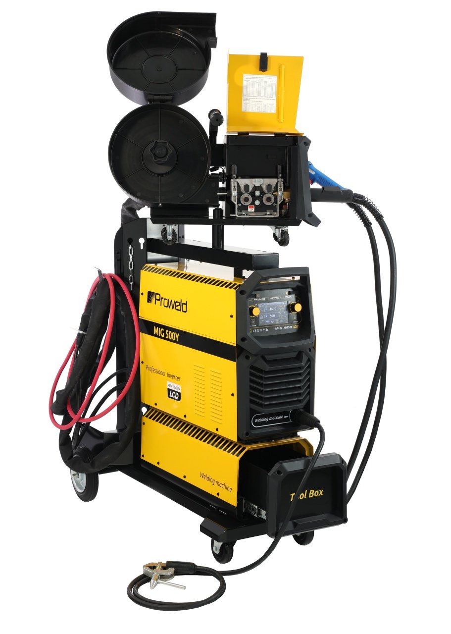 ProWELD MIG 500Y Synergetic Invertor sudare profesional MIG/MAG, MMA, Lift TIG + derulator detasabil