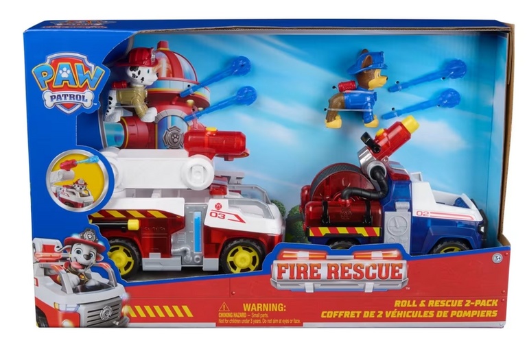 Set 2 masinute cu figurine PAW PATROL, Roll & Rescue