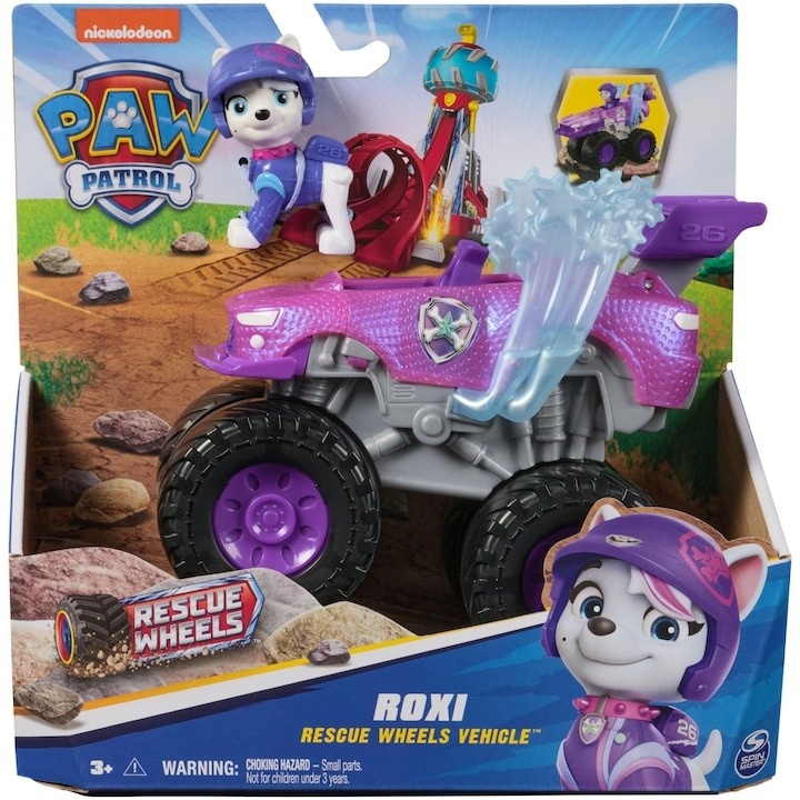 Set de joaca Paw Patrol - Rescue Wheels Roxi, Masinuta de salvare Roxi