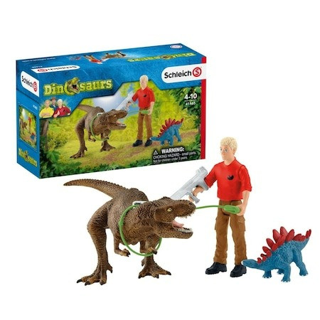 Set figurine Schleich, Atacul Tyrannosaurus Rex - 1 | YEO