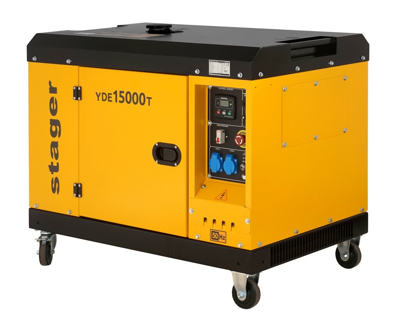 Stager YDE15000T Generator insonorizat 12kVA, 48A, 3000rpm, monofazat, diesel, pornire electrica