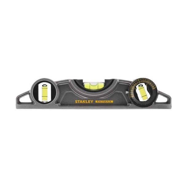 Stanley 0-43-609 Nivela magnetica Fatmax Torpedo, aluminiu, 250 mm, 3 fiole - 1 | YEO