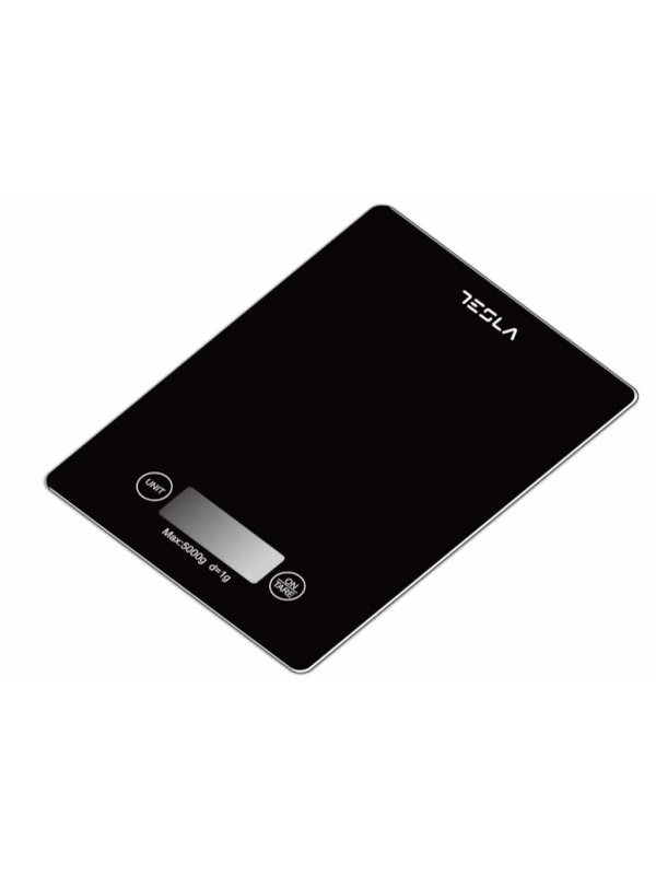Cantar de bucatarie Tesla KS201B, 5kg, ecran LCDFunctie Tara, Sticla, Negru