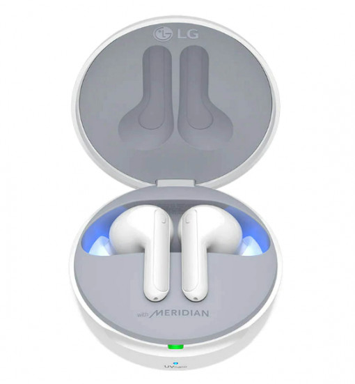 Casti Audio In-Ear LG TONE Free FN7, True Wireless, Bluetooth, UV Nano, Autonomie 21 ore, Alb