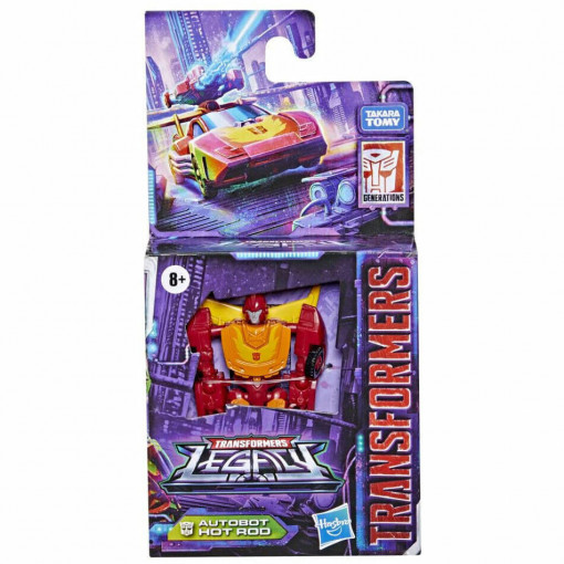 Figurina Hasbro Transformers - Autobot Hot Rod, Rosu-Galben, 10 cm, 8 ani+