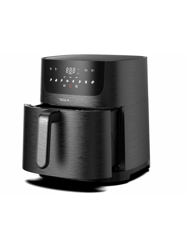 Friteuza aer cald Tesla AF800B, 8 L, 1800WPanou digital, 8 programe, Negru