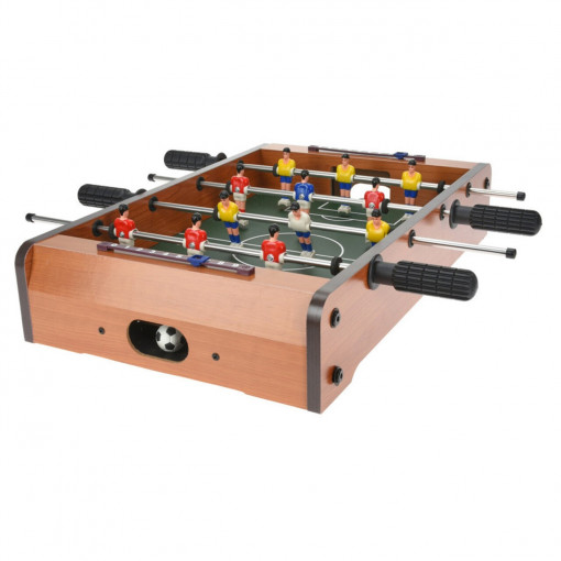 Mini masa de fotbal Table Sports, 50x31x9 cm, lemn, multicolor