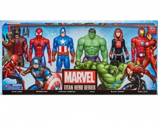 Set 6 figurine Marvel Titan Hero Series, 30 cm, Multicolor