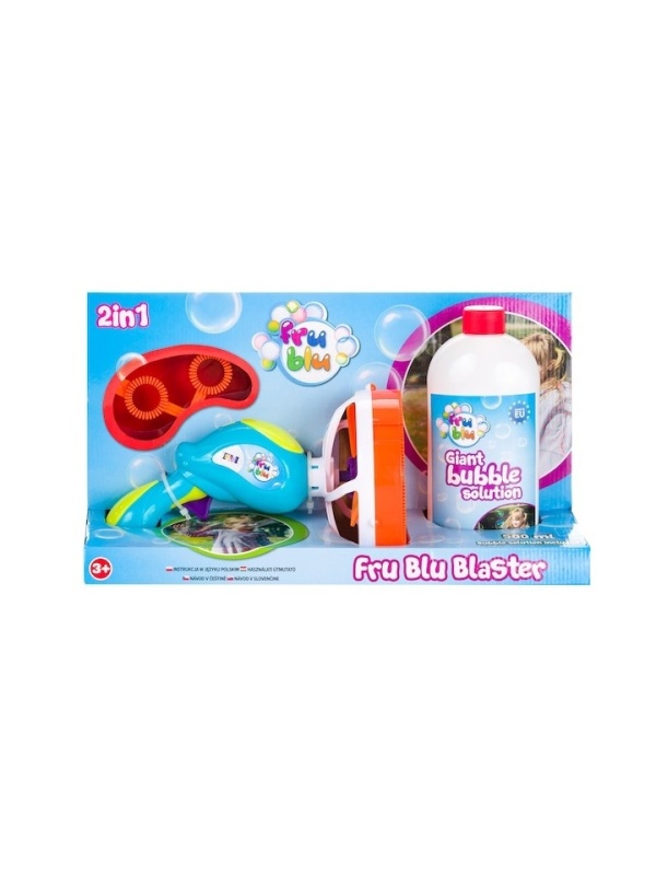 Set baloane de sapun Fru Blu - Blaster 2 in 1, cu solutie baloane 500 ml