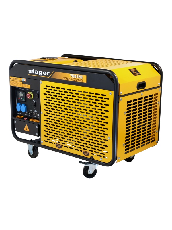 Stager YDE12E Generator open-frame 10kVA, 39A, 3000rpm, monofazat, diesel, pornire electrica