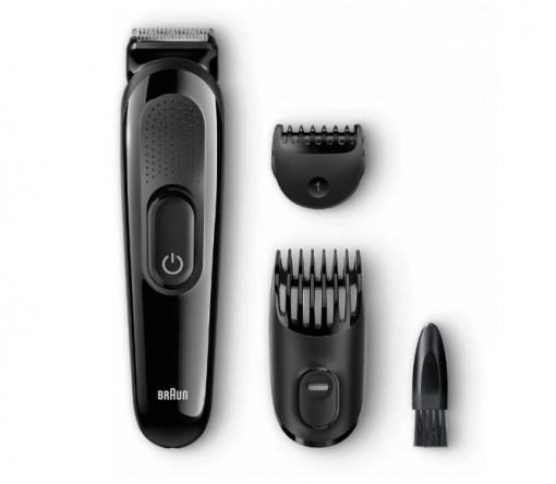 Aparat de tuns barba si parul 3-in-1 Braun SK2000, Acumulator, 1-11 mm, Negru