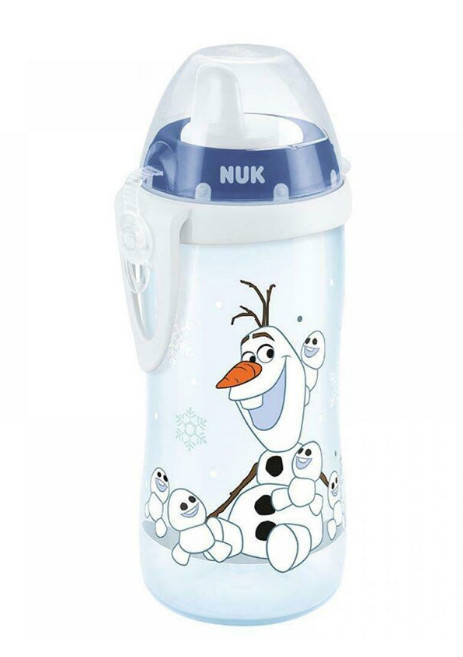 Biberon cu cioc tare 300 ml Nuk First Choice Kiddy Cup Frozen 751242, Transparent 12+ luni