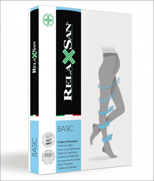 Ciorapi compresivi gravide medicinali Relaxsan 790, tip pantalon 12-17mm Hg, 70 DEN, Negru