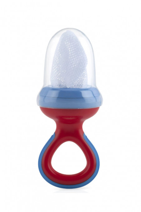 Dispozitiv de hranire Nuby Nibbler, +6 luni, Rosu, 13 cm