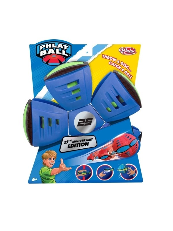 Minge transformabila Phlat Ball, flexibila, multicolor, 21.5cm, Albastra