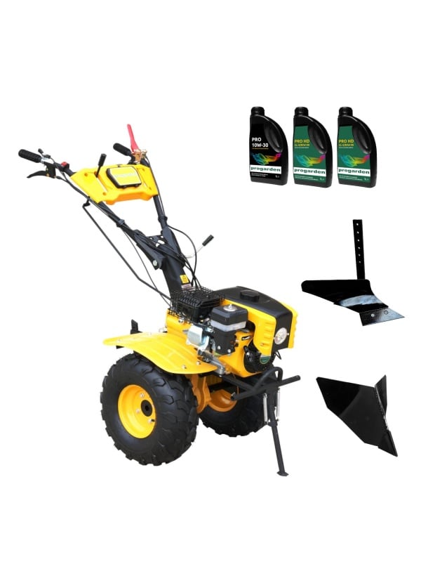 ProGARDEN Pachet Campo 873 Alpine motocultor 7CP + Plug simplu + Plug bilonat/rarita + 3L Ulei