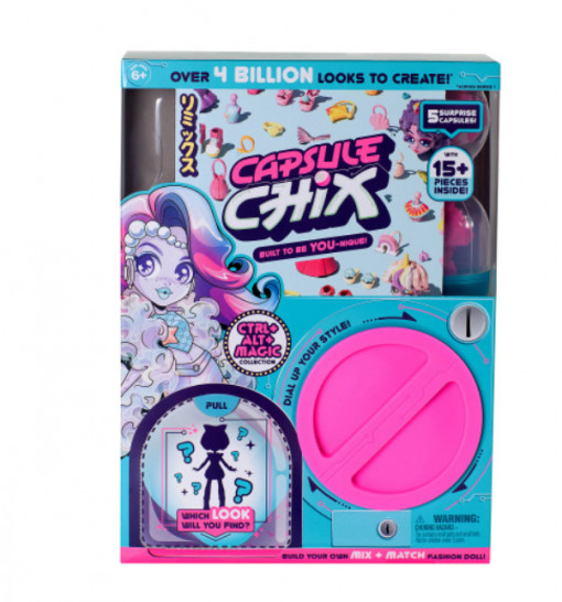 Set de joaca Capsule Chix - Ctrl+Alt+Magic, papusa fashion cu accesorii