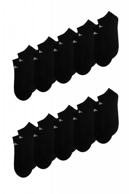 Set Kappa 10 perechi de sosete scurte, barbati - Negru