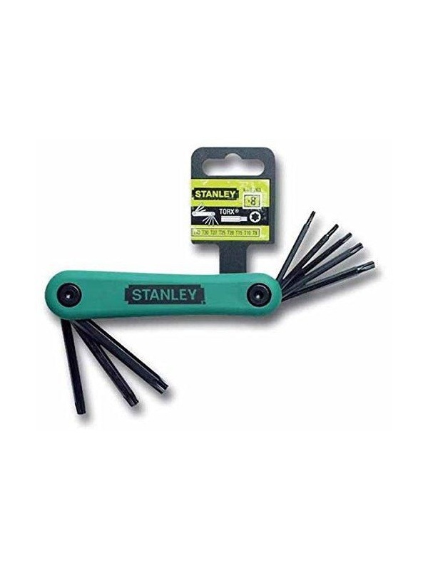 Stanley 4-69-263 Set 8 chei Torx pliabili in carcasa T9/T10/T15/T20/T25/T27/T30/T40