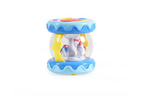 Toba Huanger cu sunete si lumini Baby Drum Blue/Yellow