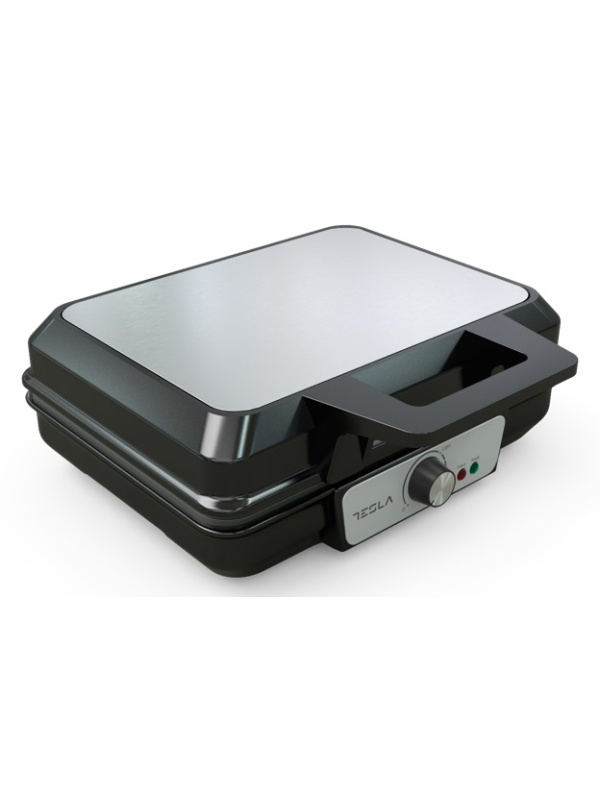 Waffle-maker Tesla WM200BX, 1000WTermostat ajustabil, Negru-Inox