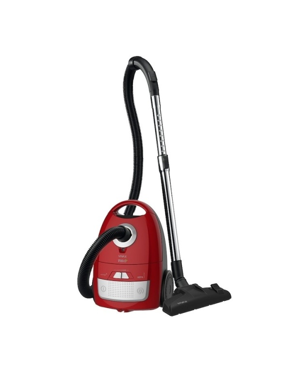Aspirator cu sac Vivax VC-700R, 700W, filtru HEPA 12, Rosu