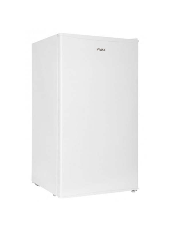 Frigider cu o usa VIVAX TTR-93E, 93L, Clasa E, Termostat reglabil, Iluminare interioara, Compartiment gheata, Usa reversibila, Suprafata painted metal, 2 Rafturi de Sticla securizata, H 85 cm, Alb