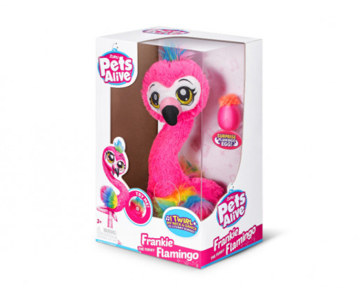 Jucarie de plus interactiva Frankie flamingo dansator, 38 cm, Pets Alive