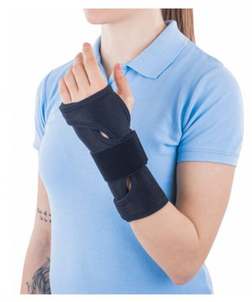 Orteza de incheietura mainii mana fixa cu atela Triasport Manu Carp, SRT244, Marime universala, Negru