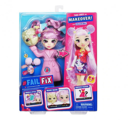 Papusa Fail Fix Makeover cu accesorii, Kawaii Qtee, 30 cm