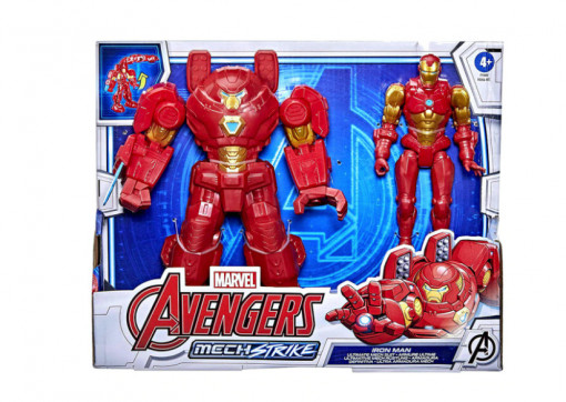 Set Figurina Marvel Avengers Mech Strike Iron Man Ultimate Mech Suit 15 Cm