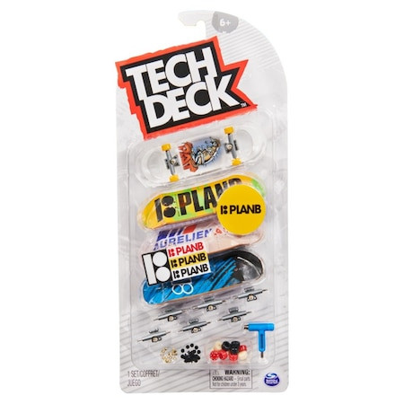 Set mini placa skateboard Tech Deck, PlanB, 4 buc
